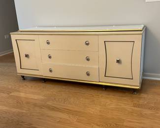 MCM white lacquer sideboard 