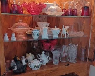 Vintage glassware and China, including complete set of rosenthal china