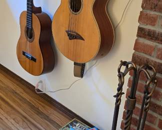 Guitars and fireplace equipment