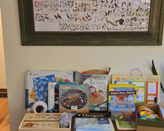 Chest with key, kids games and toys