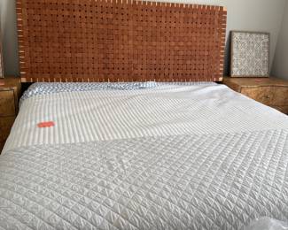 Modway Sparta Weave Wall-Mount King Vegan Leather Headboard in Walnut Brown with or with out mattress BUY IT NOW $300