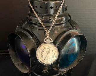 002 Adlake RxR Lantern, Le Gant Pocket Watch