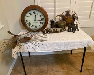Seth Thomas Wind Up Clock And Cool Metal Decor