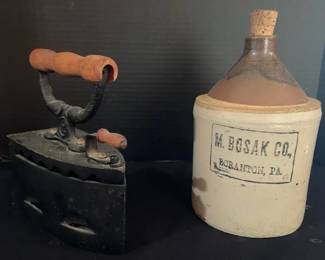 Vintage Jug And Iron