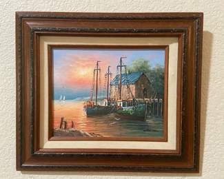 Vintage W. Sherman Oil Painting