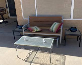 Nice Patio Glider With Three Tables And More
