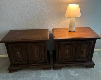 A Couple Matching Nightstands, And A Lamp