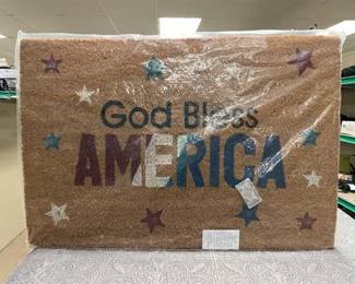 20 x30 God Bless America Door Mat