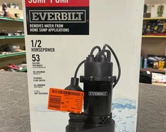 Everbilt 1/2 HP Aluminum Submersible Sump Pump