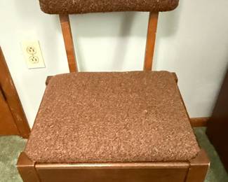 Mid-Century Modern Singer Sewing Chair with Storage