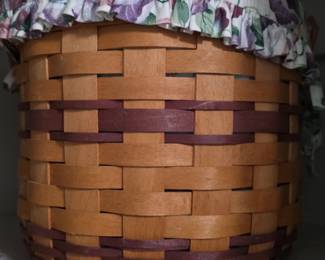 Longaberger May Series Blossom Basket with Floral Liner