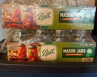 Assorted Glass Canning Jars