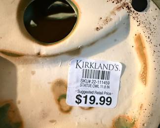 Kirkland's Ceramic Owl Lantern