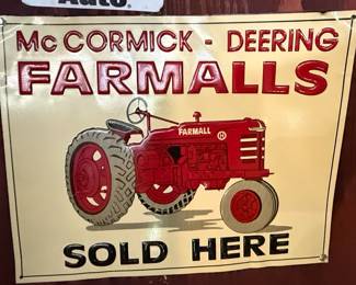 McCormick-Deering Farmalls Sold Here Tin Sign