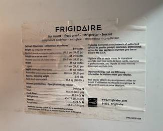 Frigidaire Top Mount Refrigerator