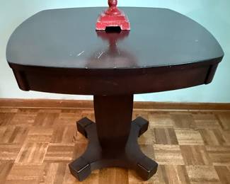 Dark Wood Rectangular Cocktail Table with 2 Matching End Tables