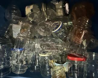 Assorted Glass Canning Jars