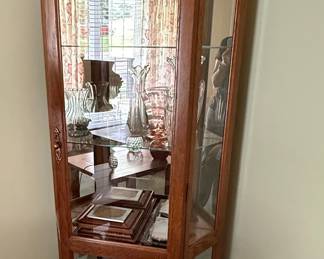 Oak Corner Curio Cabinet