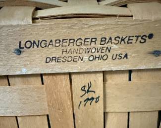 Longaberger "Holiday Cheer Basket" 1996 Edition