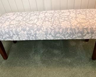 Target Brand Bench with Floral Upholstery