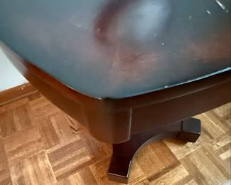 Dark Wood Rectangular Cocktail Table with 2 Matching End Tables