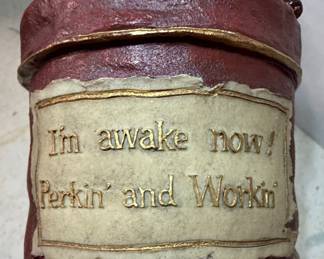 Bearstone Collection "I'm awake now! Perkin' and Workin'" Musical Figurine