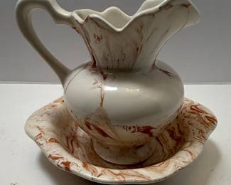 Tennessee Clay "Max -" Marbled Pitcher and Bowl Set