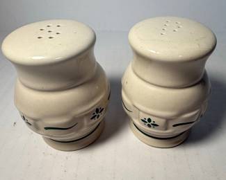 Longaberger Woven Traditions Style Salt and Pepper Shakers
