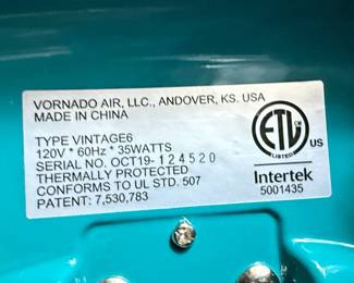 Vornado Vintage 6 Air Circulator Fan
