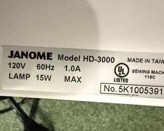 Janome HD-3000 Sewing Machine