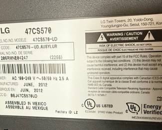 LG 47CS570-UD Television