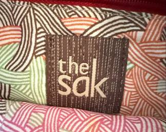 The Sak Red Leather Fold-Over Shoulder Bag
