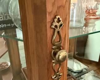 Oak Corner Curio Cabinet