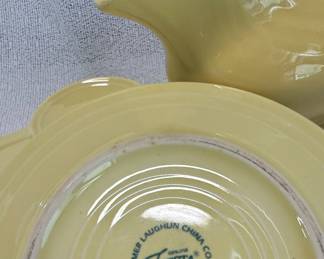 Homer Laughlin Fiesta Gravy Boat with Underplate and Spoon