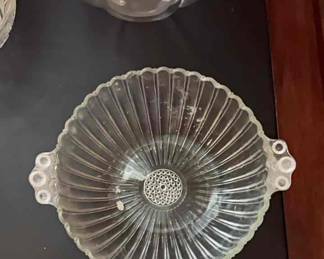 Fluted Depression Glass Bowl