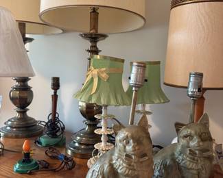Mixed MCM, Bakelite & Stiffel lamps