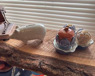 Salt & Pepper shakers, Antique piggy bank