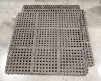 Heavy-Duty, Interlocking Rubber Drainage Floor Tiles, 3' x 3'