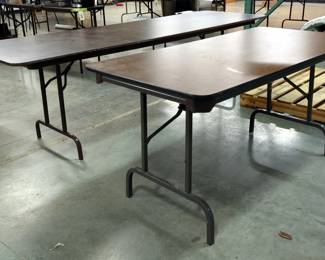 Folding Tables. Large Table 29”x96”x30”. Small Table 30”x60”x30”