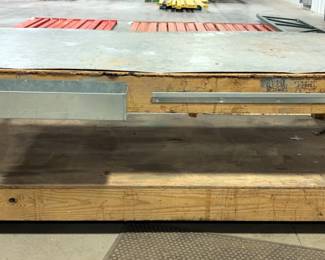 Wooden Work Bench With Lower Shelf, Approx 97” x 48” x 36”