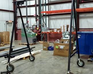 Mobile A-Frame Gantry Crane Stand, Approx 107" x 91" x 65"