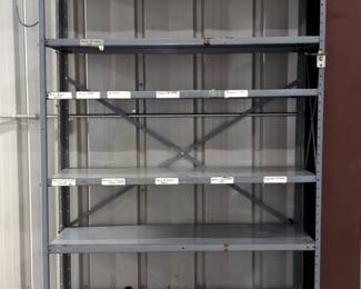 Metal Storage Shelving, Approx 94" x 49" x 18.5"