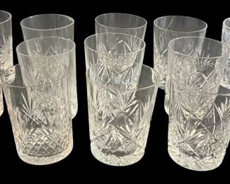 473 - 16 Cut Glass Tumblers 4"