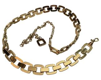 2065 - St. John Chunky Gold Tone Links Belt - 33" Long