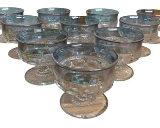 3161 - Kings Crown Blue Sherbets - 3" Tall