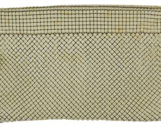 1965 - Vtg Whiting & Davis Beaded Purse 6"x14" (Description): Vintage Whiting & Davis beaded purse  featuring the brand's signature mesh design.  This elegant clutch-style bag includes a  decorative clasp closure. Measures 6 inches  by 14 inches.