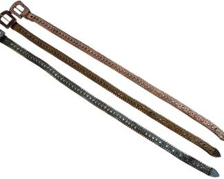 2052 - 3 Rhinestone Kippy's Belts - 32" Long