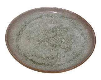 1614 - Art Pottery Charger - Signed - 14" Round