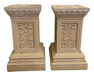 1128 - Pair Column Plant Stands 24 x 13 x 13