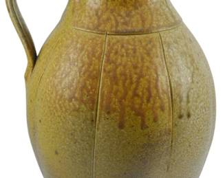 1866 - 2005 Ben Owen Studio Pottery Pitcher Vase 12" (Description): A 2005 Ben Owen Studio Pottery pitcher vase.  This handcrafted piece showcases the  distinctive craftsmanship of the renowned Ben  Owen pottery tradition. Measures 12 inches  in height.